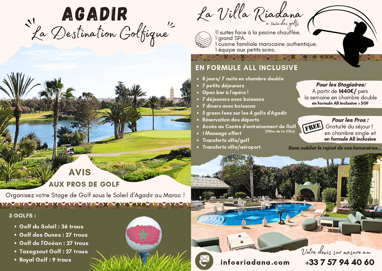 avis au pro de Golf