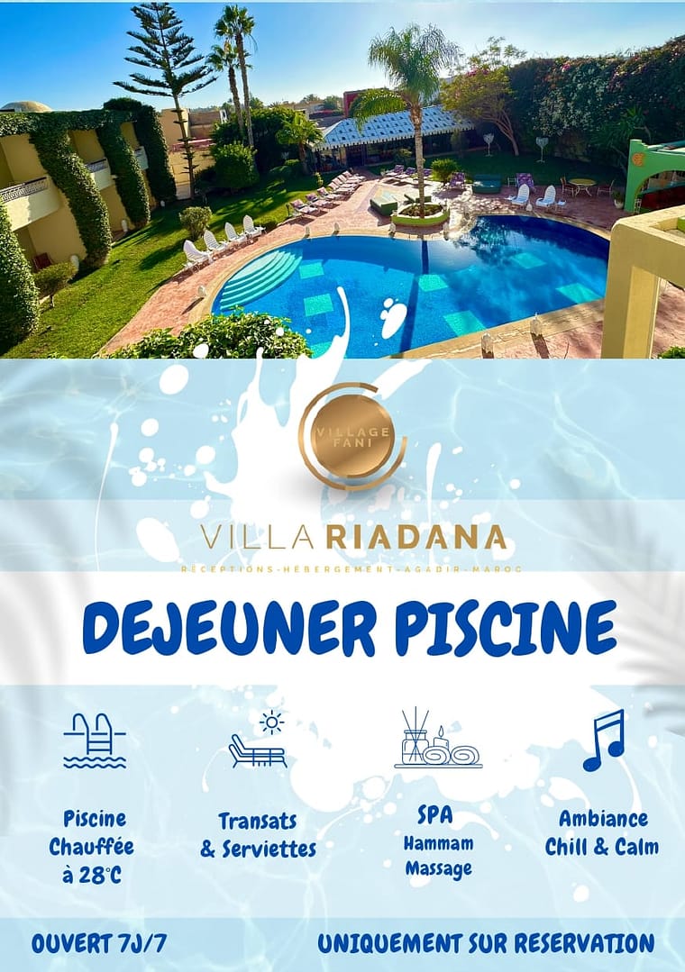 Déjeuner Piscine - RIADANA