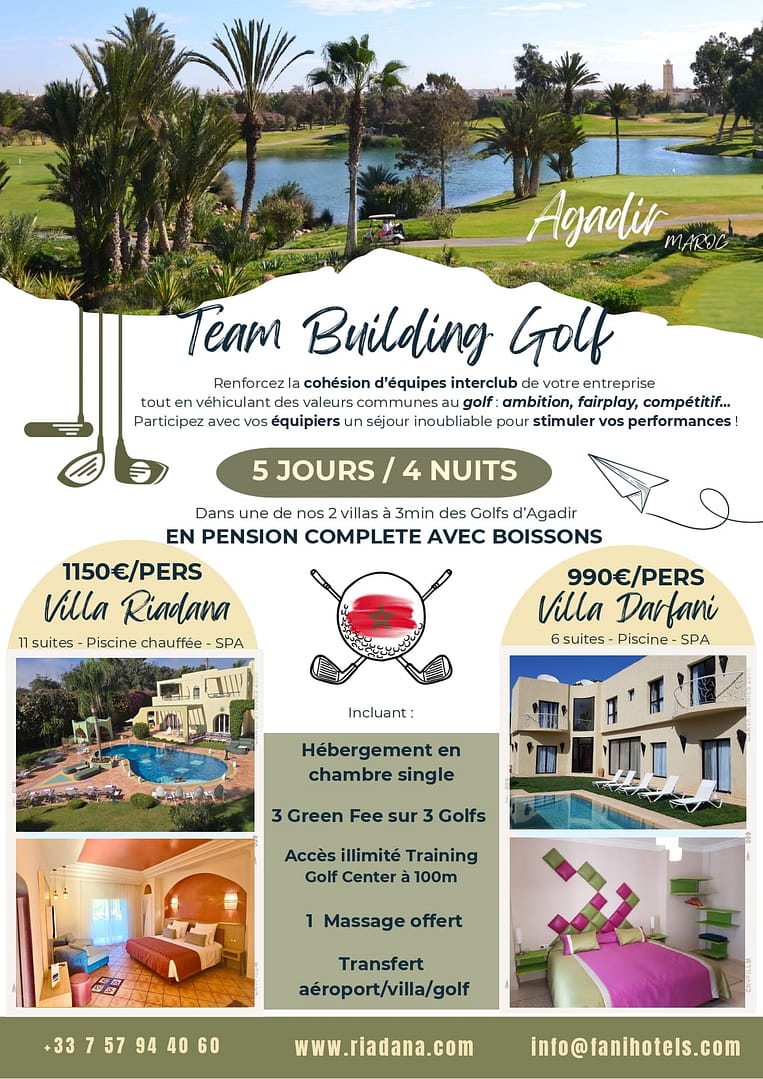 Team Building Golf - Villa Riadana à AGADIR